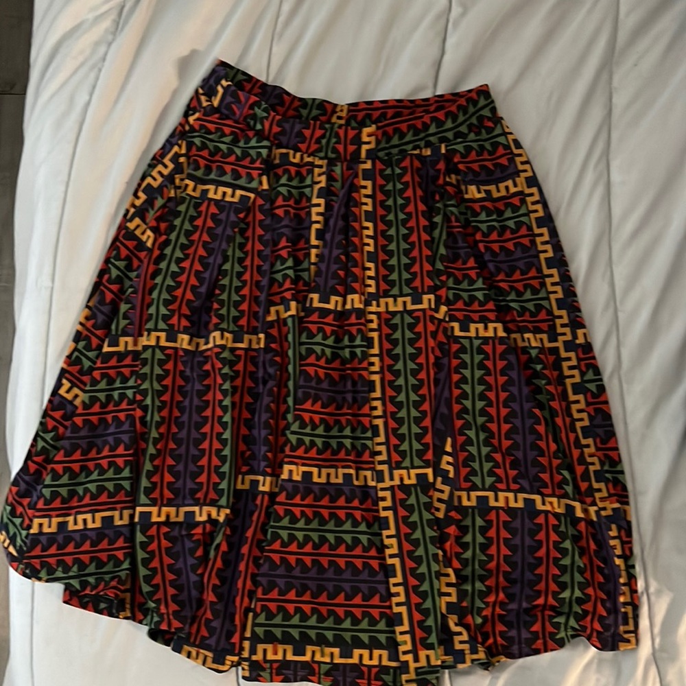 Lularoe L Tribal midi skirt